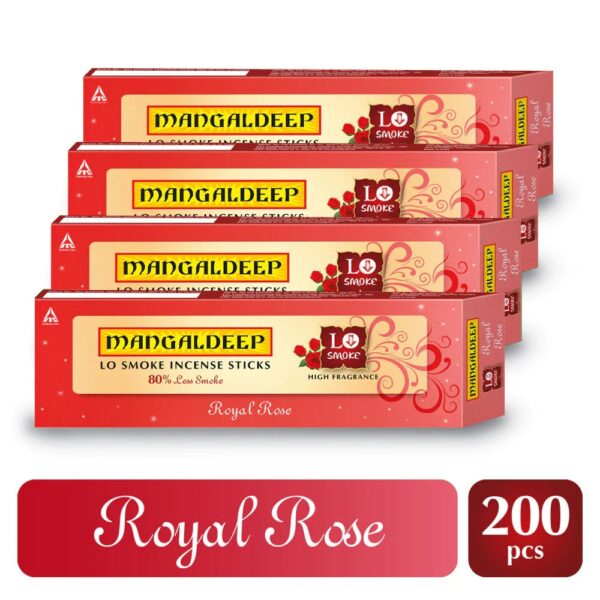 Mangaldeep Lo Smoke Incense Sticks - Royal Rose
