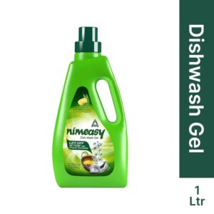 Nimeasy Dishwash Liquid Gel 1L, Kitchen Utensil Cleaner, Lift Off Action with Enzyme Technology